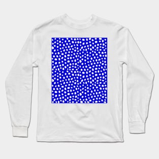 Blue Dalmatian Polka Dot Long Sleeve T-Shirt